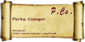 Perka Csongor névjegykártya